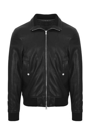 Black leather bomber jacket LOW BRAND | L1JFW25266859D001